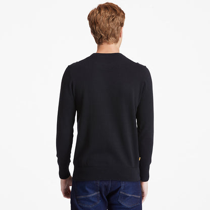 Timberland Mens Williams River Organic Cotton Sweater for Men in Black
