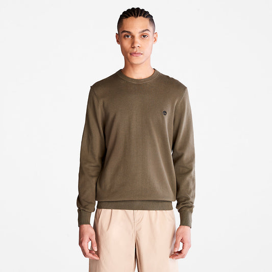 Timberland Mens Williams River Organic Cotton Sweater for Men in Dark Green