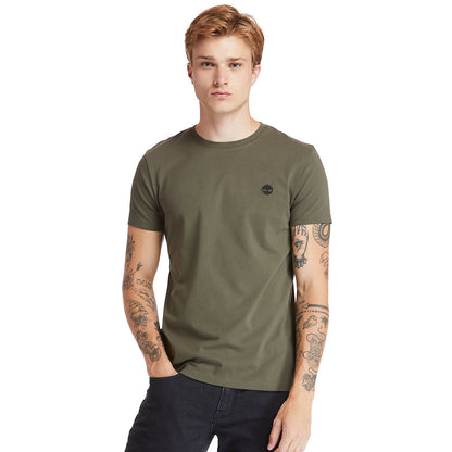 Timberland Mens Dunstan River Crew Tee for Men in Dark Green