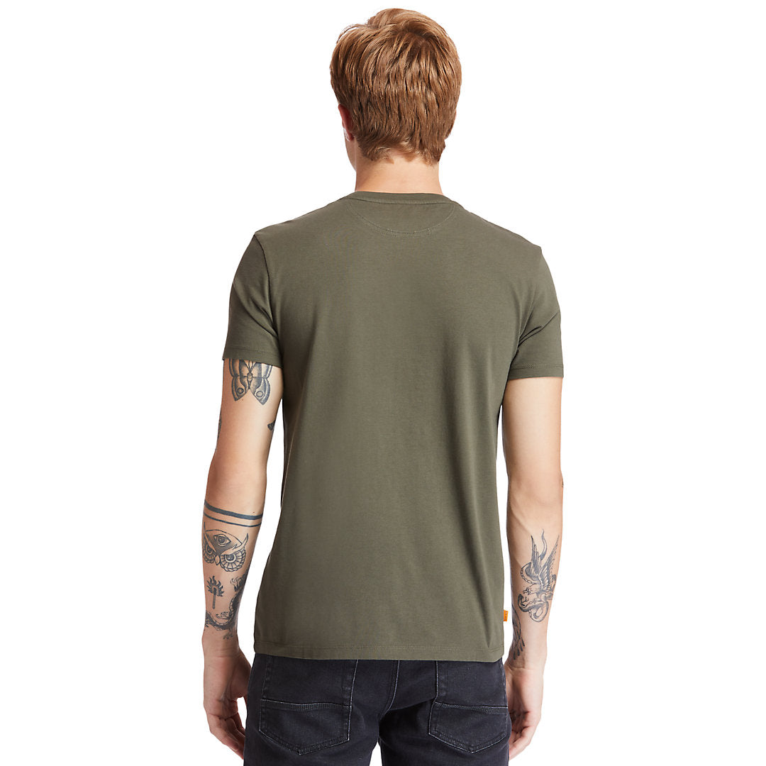Timberland Mens Dunstan River Crew Tee for Men in Dark Green