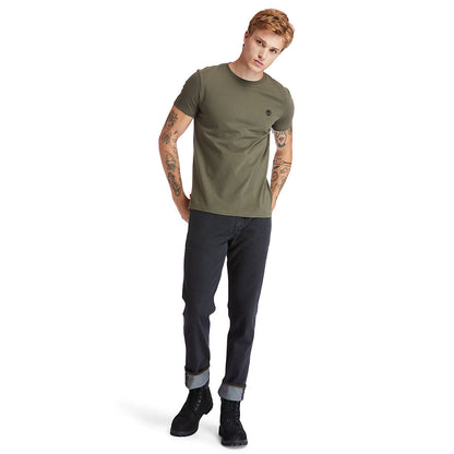 Timberland Mens Dunstan River Crew Tee for Men in Dark Green
