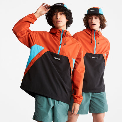 Timberland Mens DWR Zip-Neck Windbreaker for All Gender in Orange