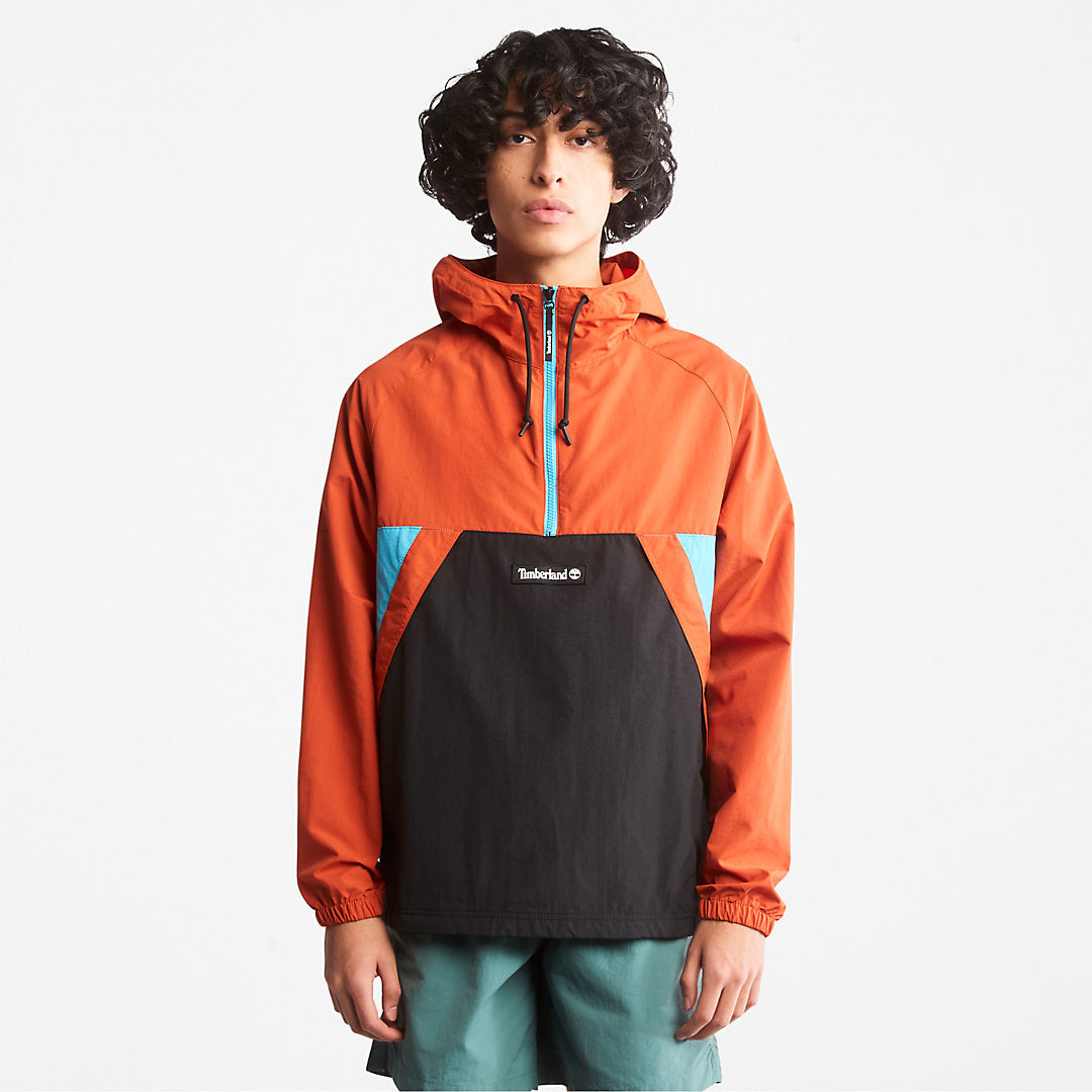 Timberland Mens DWR Zip-Neck Windbreaker for All Gender in Orange
