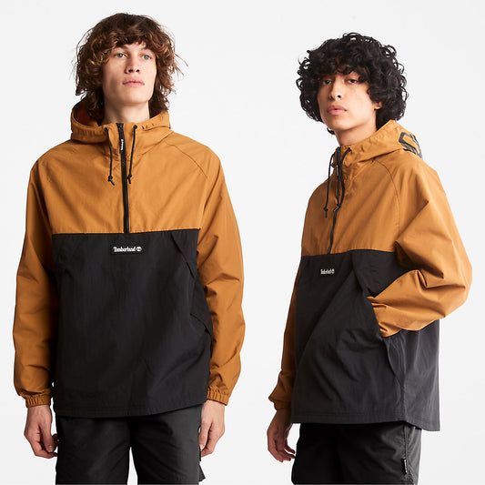 Timberland Mens Pullover Windbreaker Jacket for All Gender in Yellow