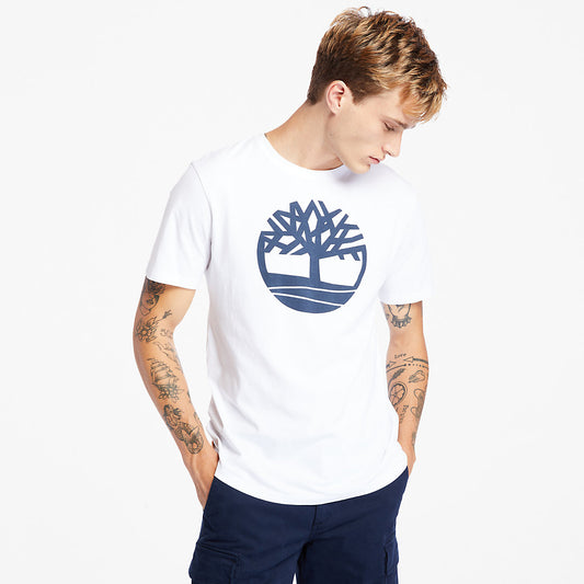 Timberland Mens Kennebec River Tree Logo T-shirt for Men in White