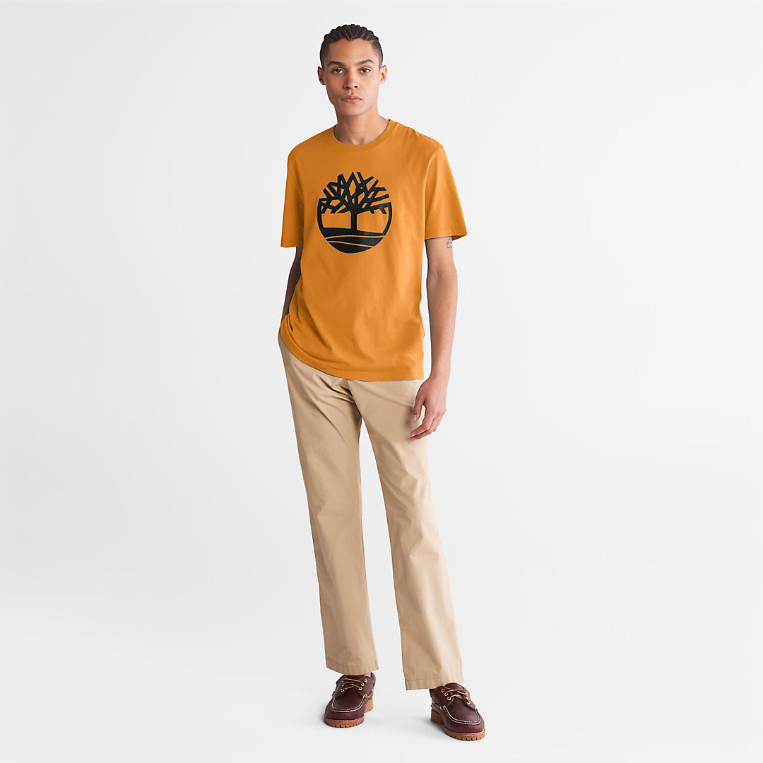 Timberland Mens Kennebec River Tree Logo T-shirt for Men in Yellow