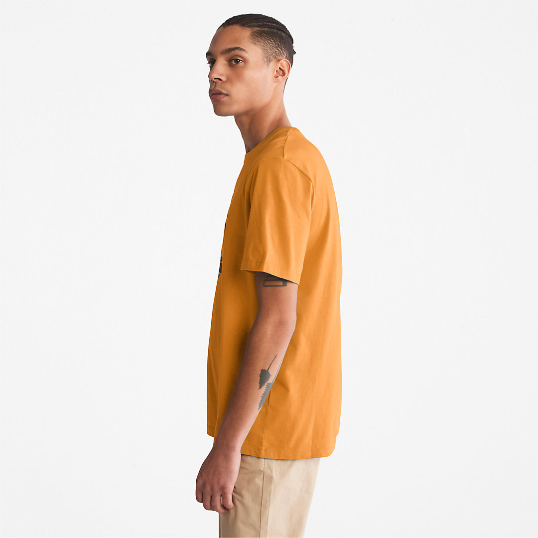 Timberland Mens Kennebec River Tree Logo T-shirt for Men in Yellow