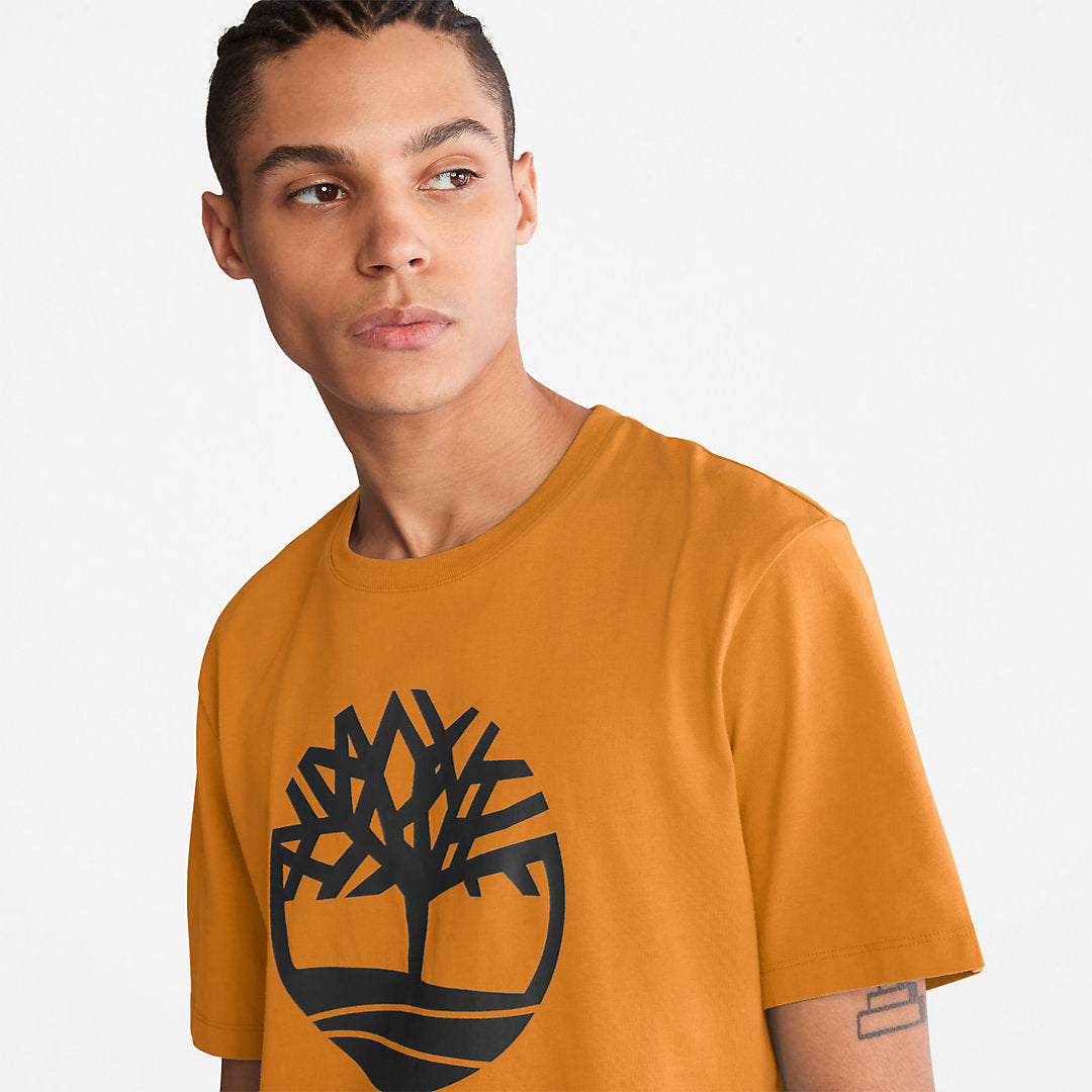 Timberland Mens Kennebec River Tree Logo T-shirt for Men in Yellow