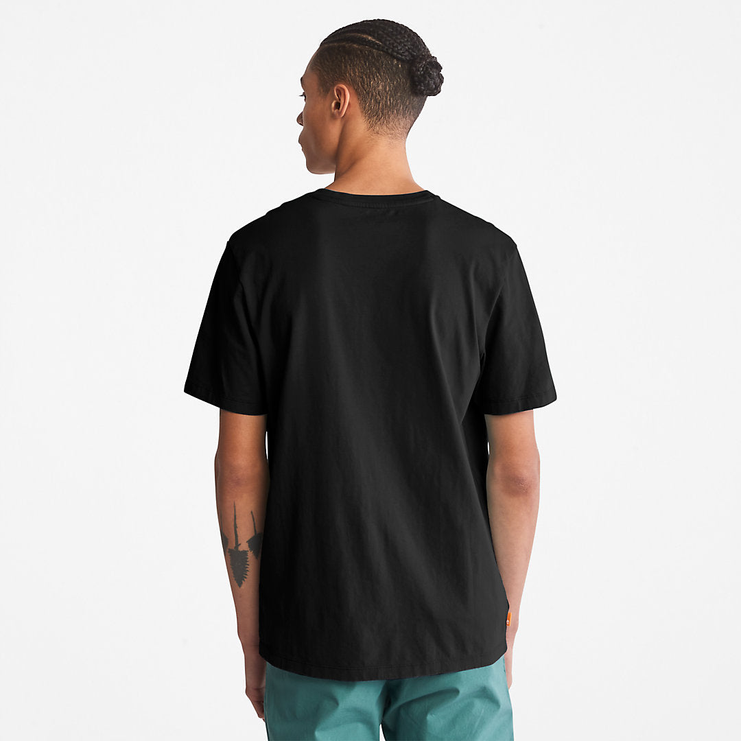 Timberland Mens Kennebec River Logo T-Shirt for Men in Black