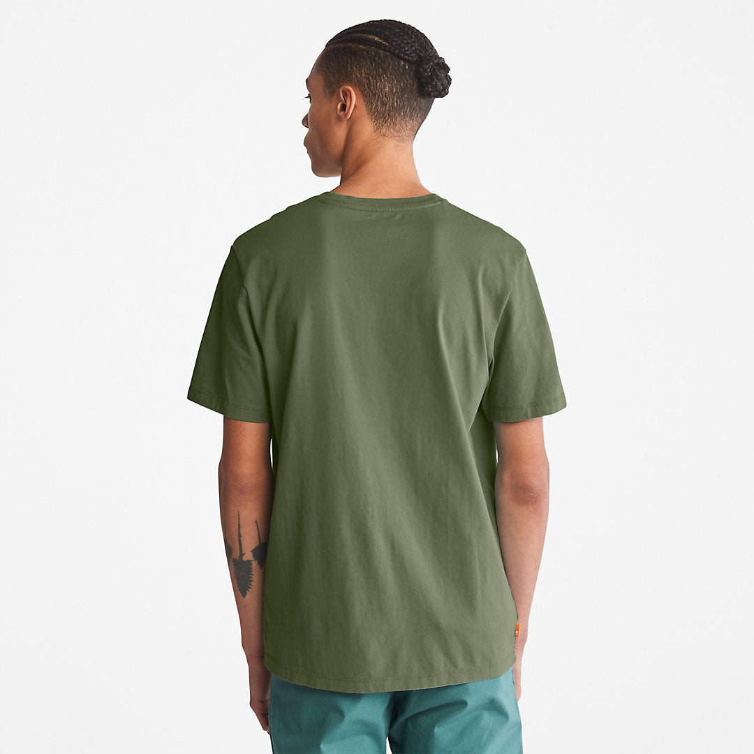 Timberland Mens Kennebec River Logo T-Shirt for Men in Dark Green