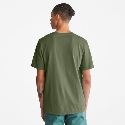 Timberland Mens Kennebec River Logo T-Shirt for Men in Dark Green
