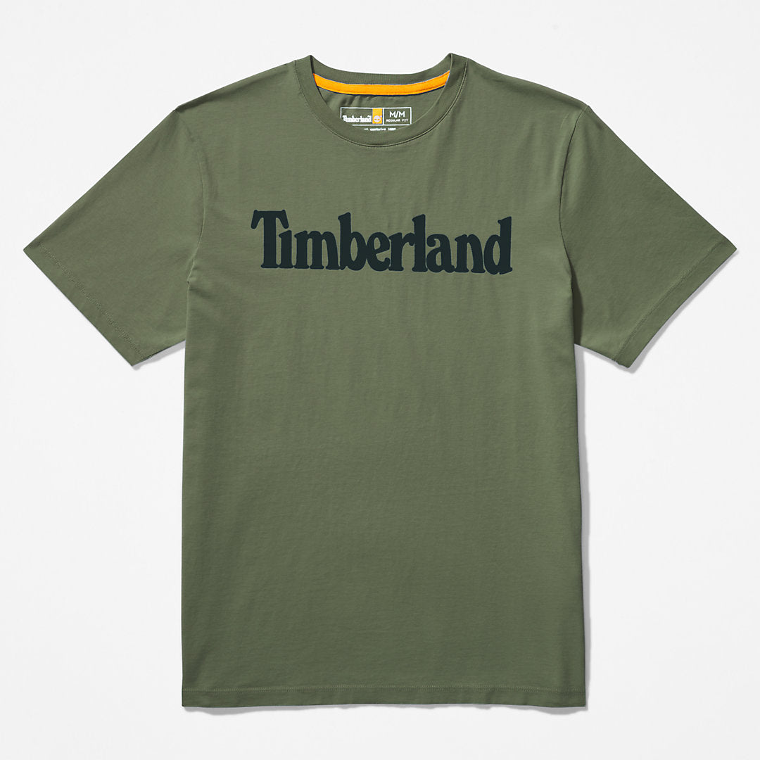 Timberland Mens Kennebec River Logo T-Shirt for Men in Dark Green
