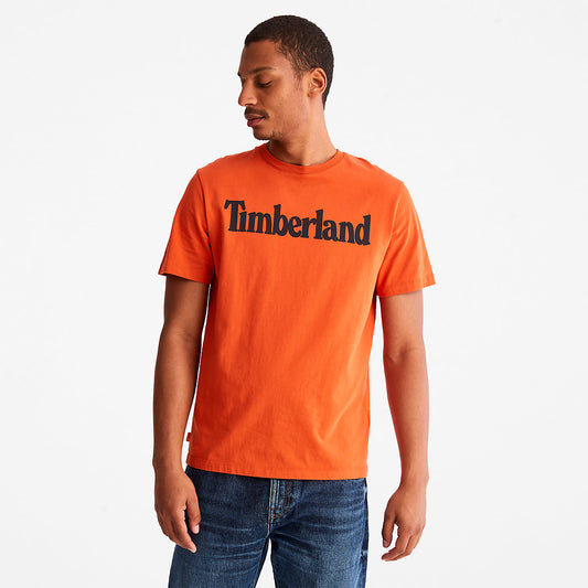 Timberland Mens Kennebec River Logo T-Shirt for Men in Orange
