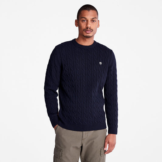 Timberland Mens Phillips Brook Cable-knit Sweater for Men in Navy