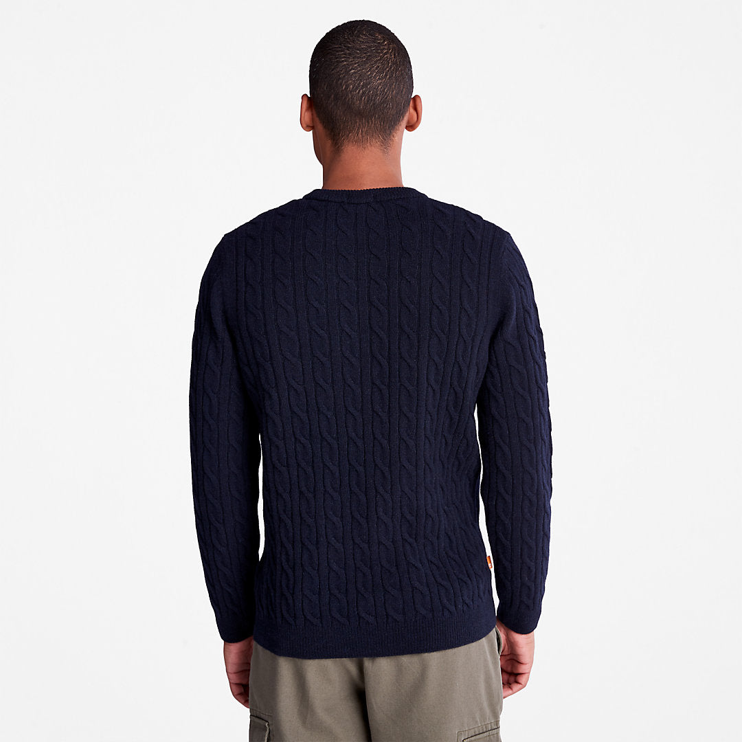 Timberland Mens Phillips Brook Cable-knit Sweater for Men in Navy