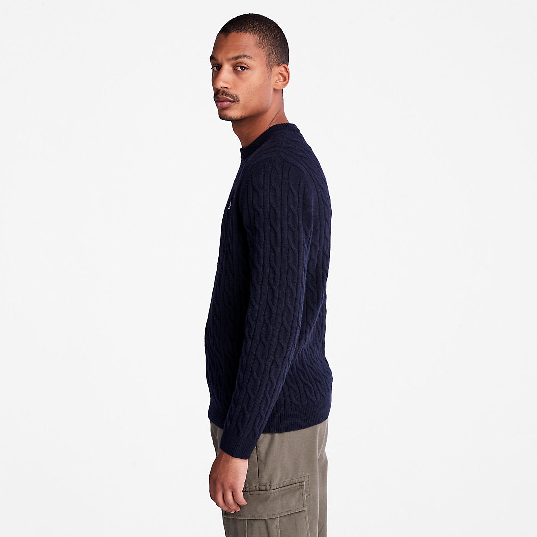 Timberland Mens Phillips Brook Cable-knit Sweater for Men in Navy
