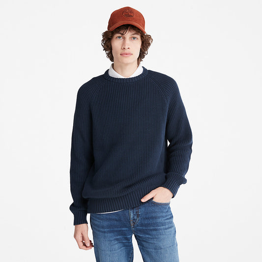 Timberland Mens Beards Brook Crew-Neck Sweater for Men in Navy