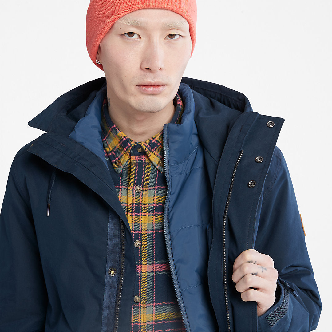 Timberland Mens Snowdon Peak 3-in-1 Waterproof Parka for Men in Navy