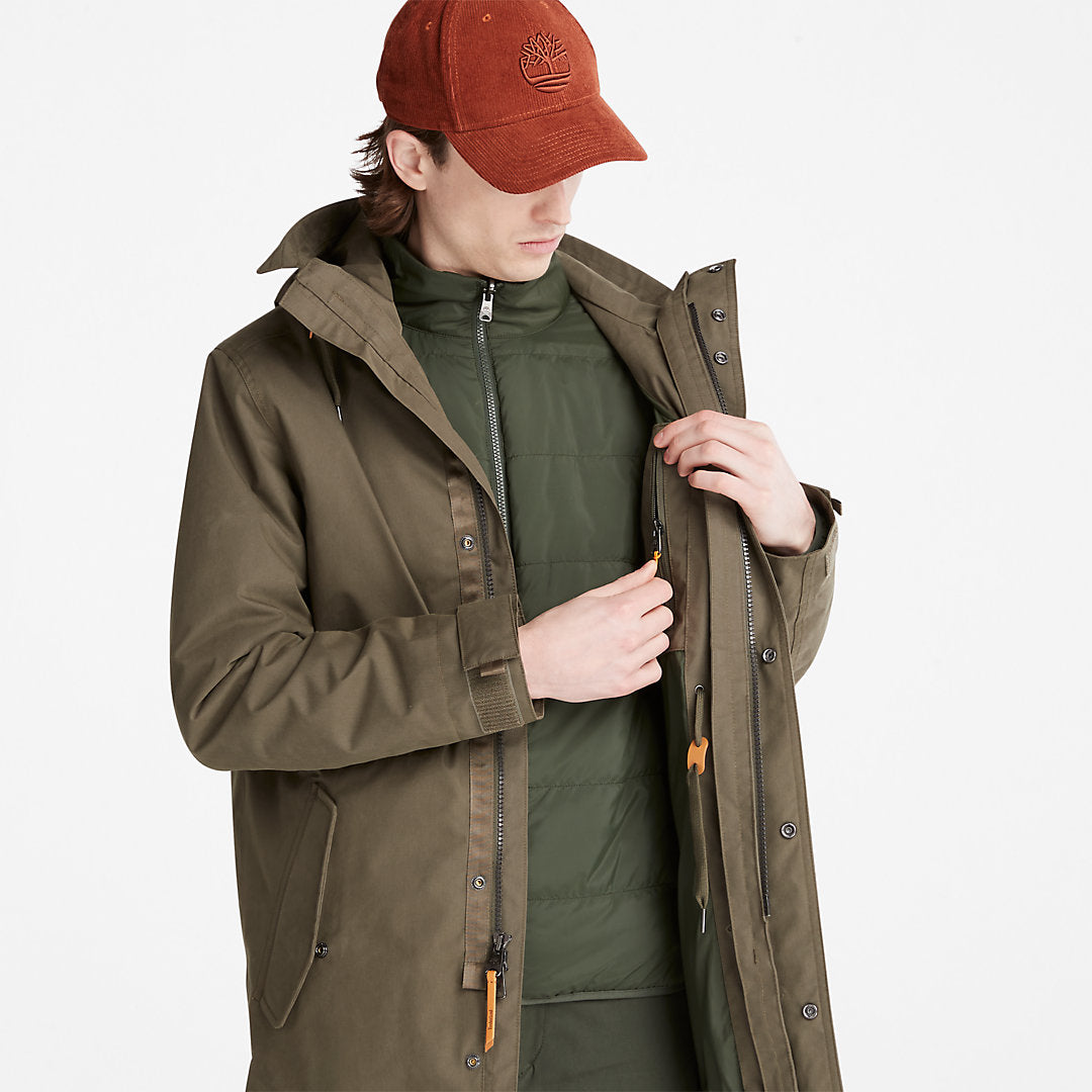 Timberland Mens Snowdon Peak 3-in-1 Waterproof Parka for Men in Green