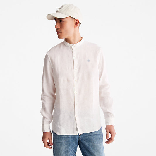 Timberland Mens Mill River Linen Shirt for Men in White