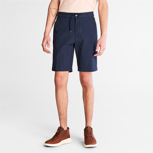 Timberland Mens Squam Lake Seersucker Shorts for Men in Navy