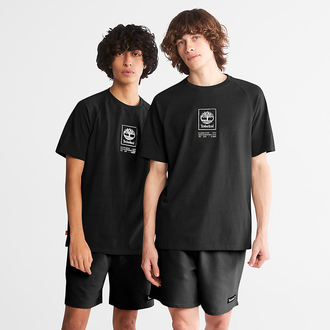Timberland Mens Heavyweight Logo T-Shirt for Men in Black