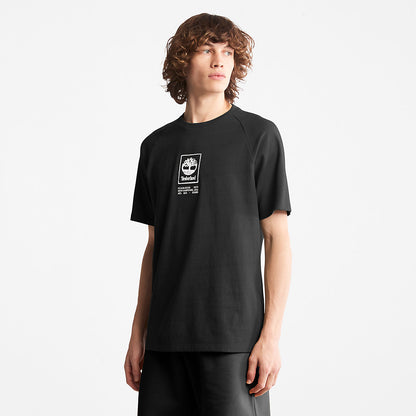 Timberland Mens Heavyweight Logo T-Shirt for Men in Black