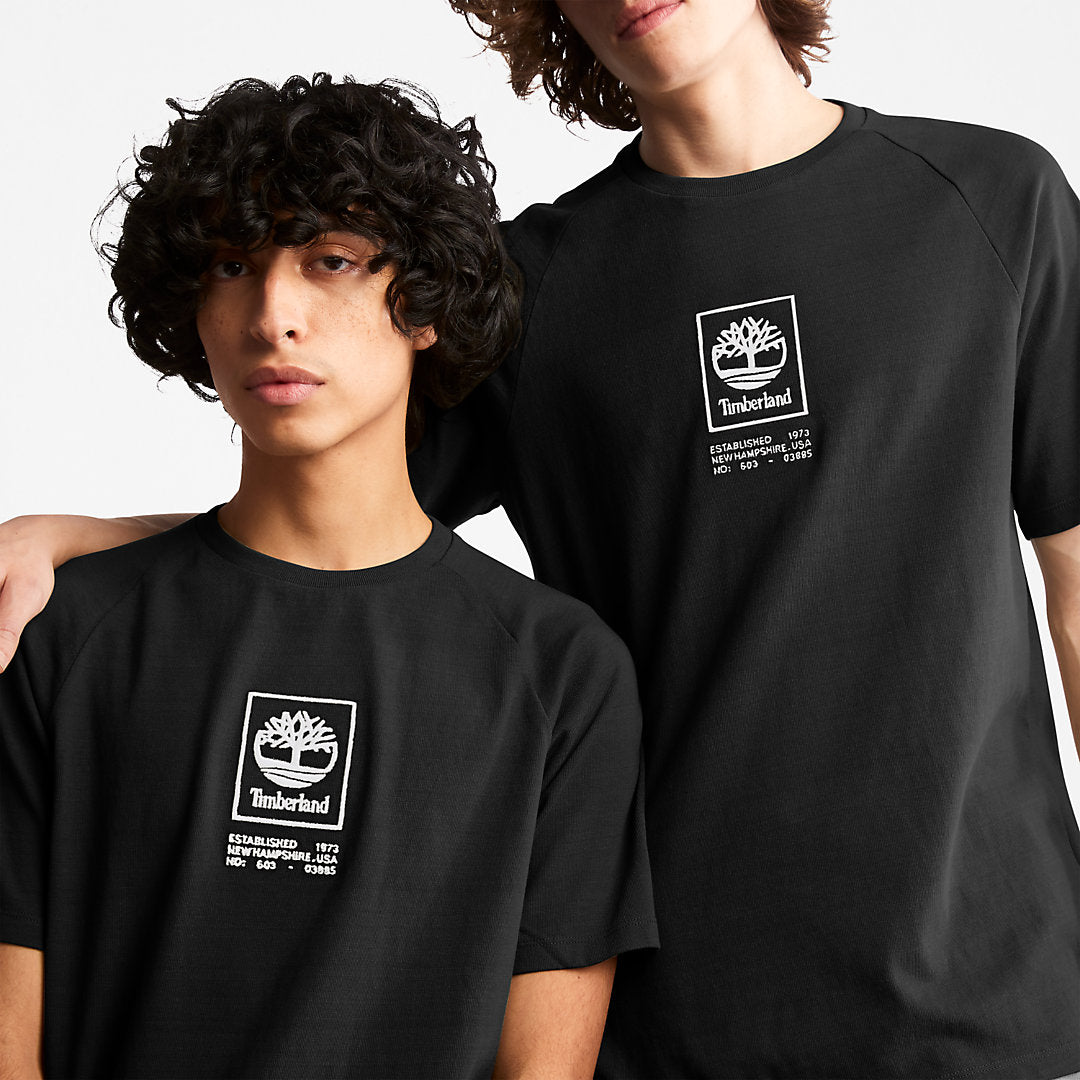 Timberland Mens Heavyweight Logo T-Shirt for Men in Black