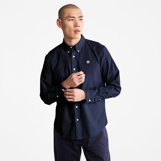 Timberland Mens Pleasant River Slim Oxford Shirt for Men in Navy