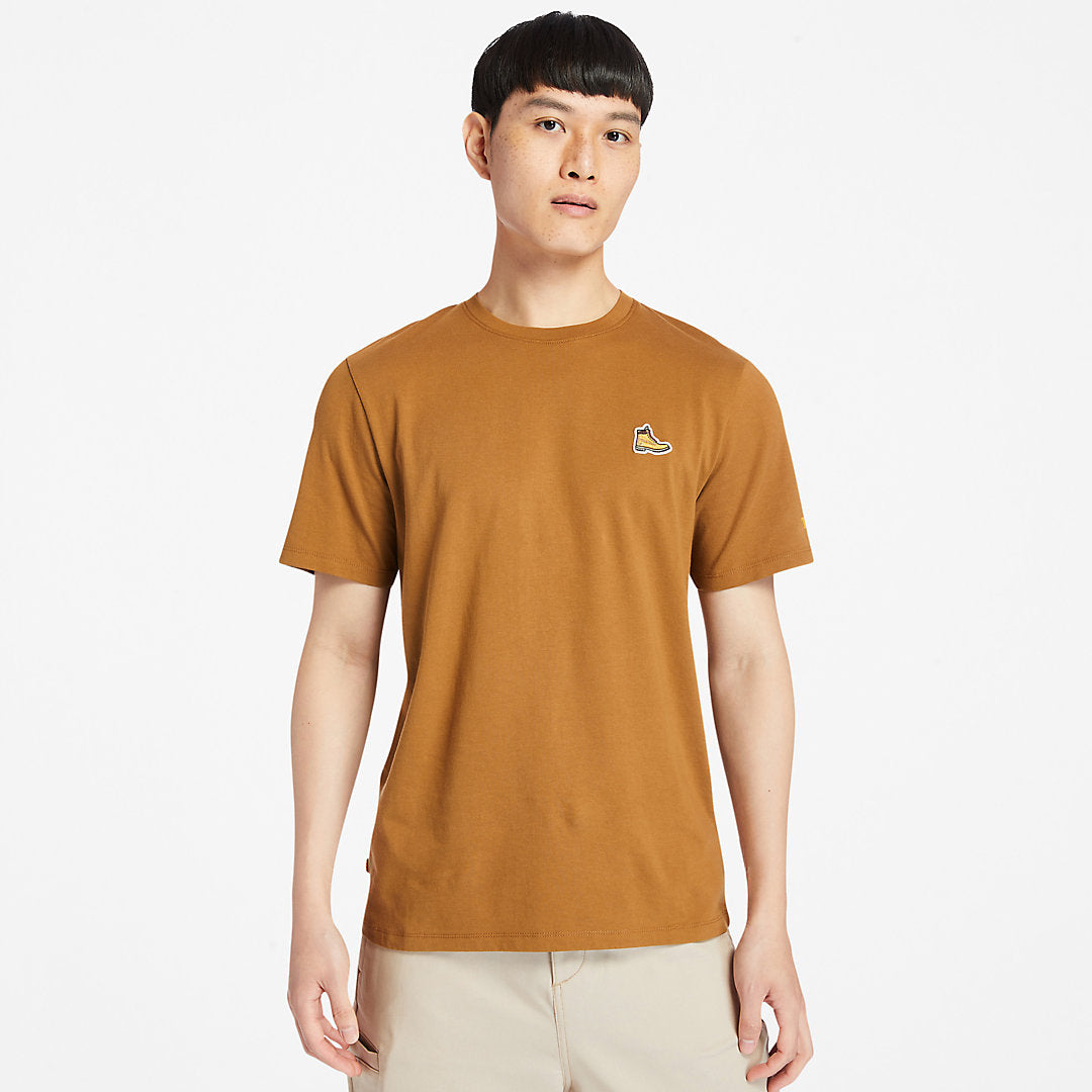 Timberland Mens Organic Cotton Boot T-Shirt for Men in Brown