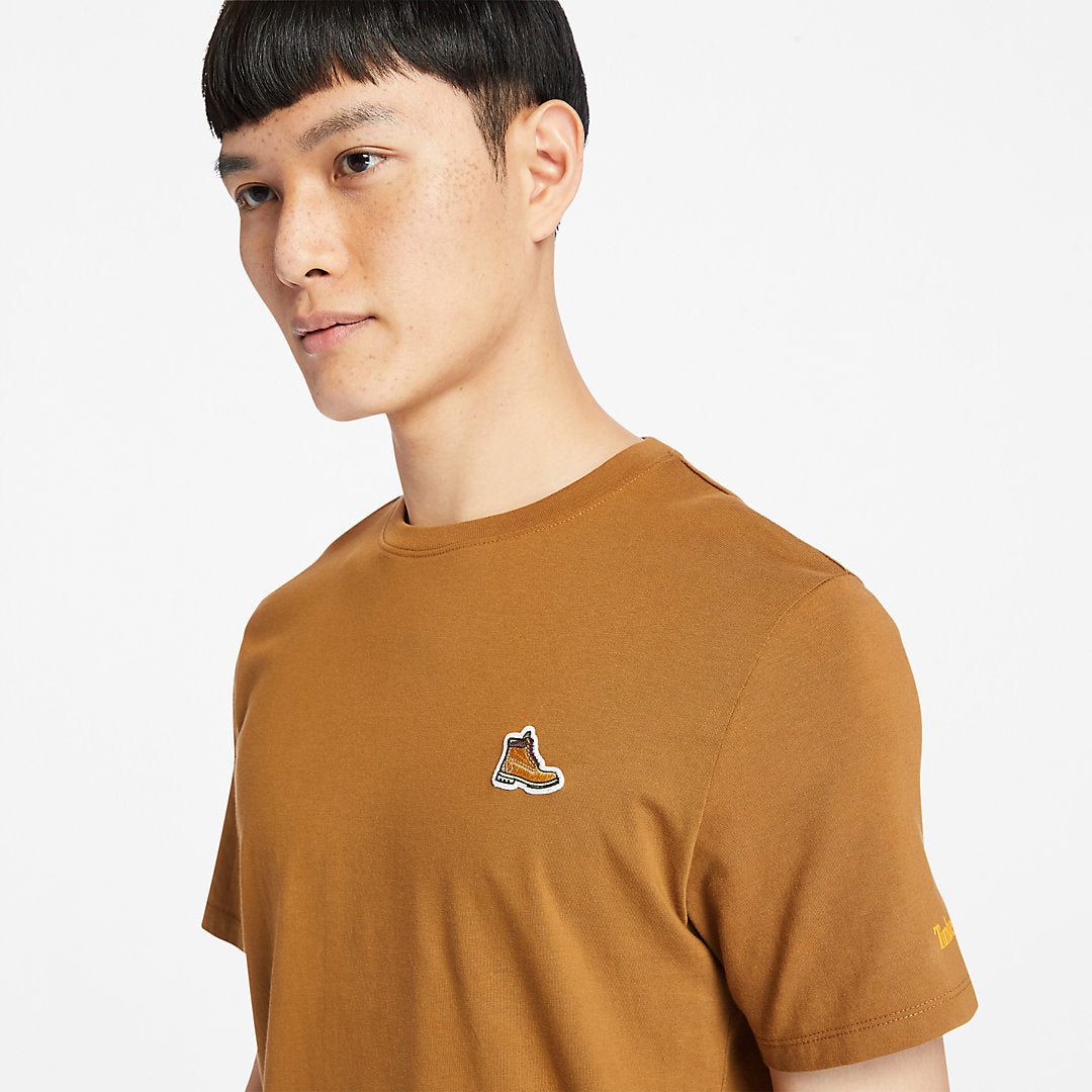 Timberland Mens Organic Cotton Boot T-Shirt for Men in Brown