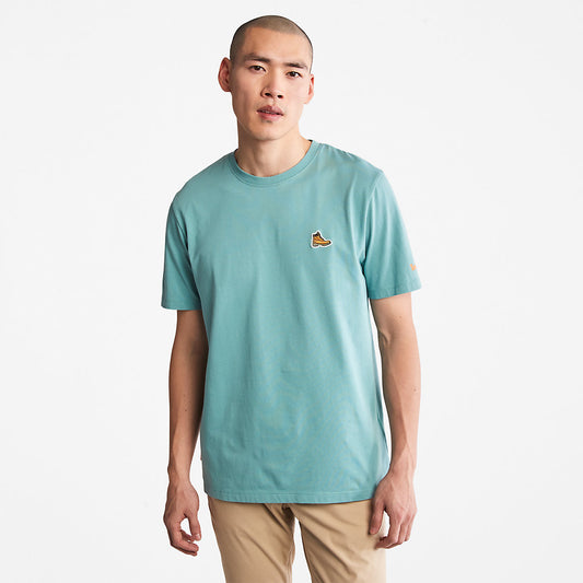Timberland Mens Boot-Logo T-Shirt for Men in Blue