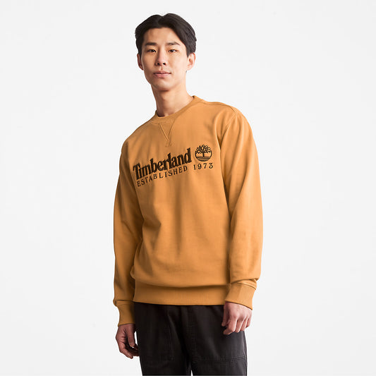 Timberland Mens Outdoor Heritage Crewneck Sweatshirt for Men in Dark Yellow