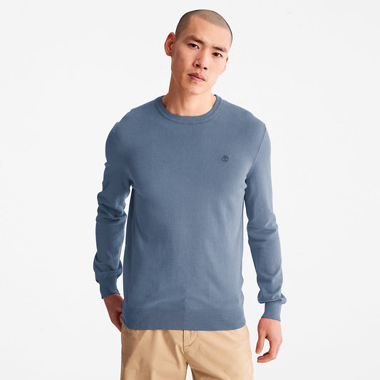 Timberland Mens Garment-Dyed Sweatshirt for Men in Navy