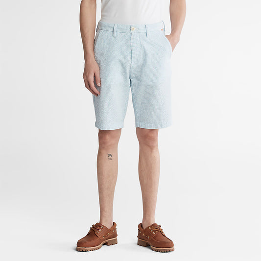 Timberland Mens Seersucker Shorts for Men in Blue