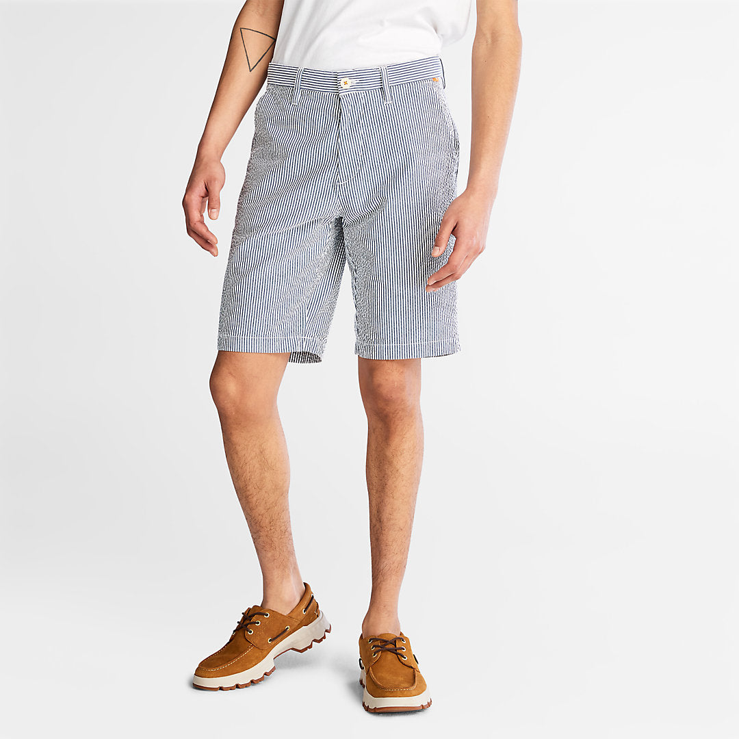 Timberland Mens Seersucker Shorts for Men in Blue