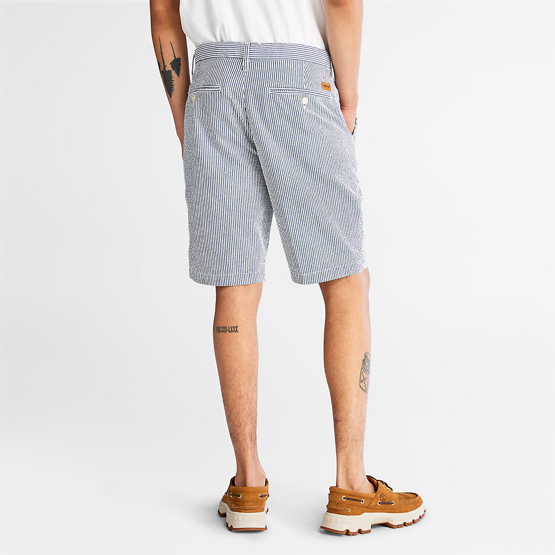 Timberland Mens Seersucker Shorts for Men in Blue