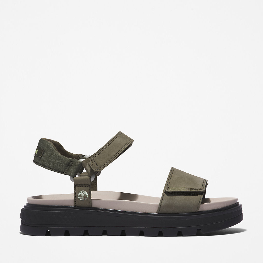 Timberland Womens Ray City Ankle Strap Sandal for Women in Dark Green
