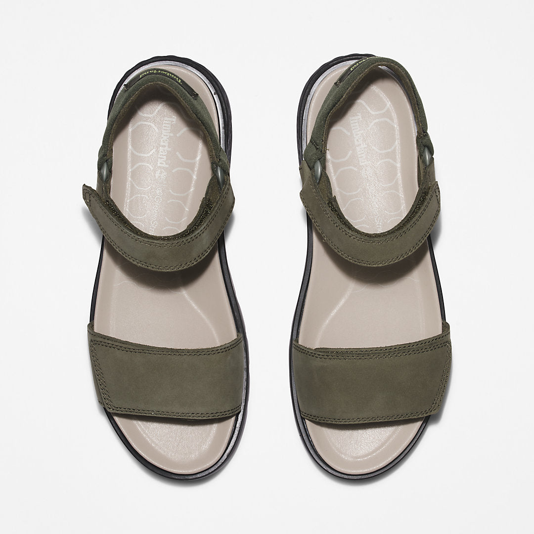 Timberland Womens Ray City Ankle Strap Sandal for Women in Dark Green