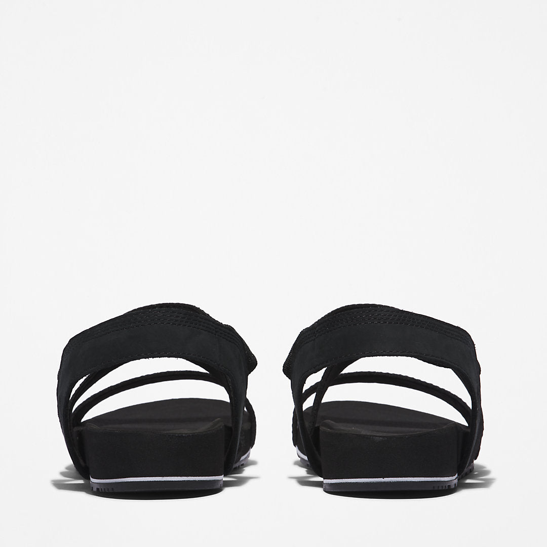Timberland Womens Malibu Waves Ankle-strap Sandal for Women in Black