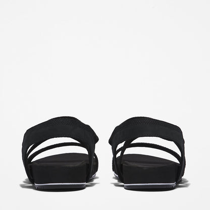 Timberland Womens Malibu Waves Ankle-strap Sandal for Women in Black