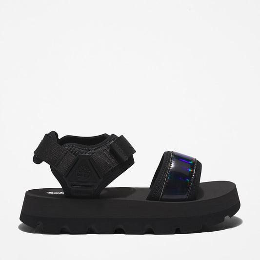 Timberland Womens Euro Swift Ankle-Strap Sandal for Women in Black
