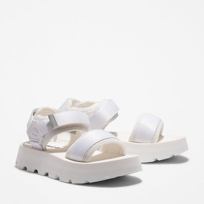 Timberland Womens Euro Swift Ankle-Strap Sandal for Women in White