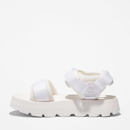 Timberland Womens Euro Swift Ankle-Strap Sandal for Women in White