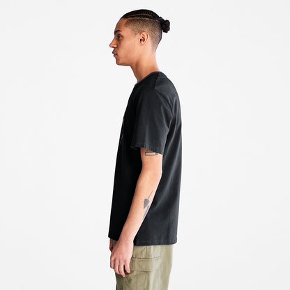Timberland Mens Camo-Logo T-Shirt for Men in Black