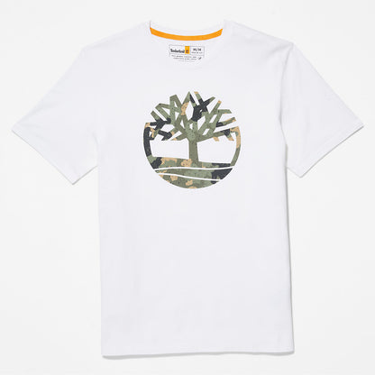 Timberland Mens Camo-Logo T-Shirt for Men in White