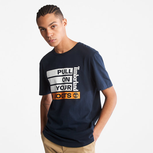 Timberland Mens Earth Day EK+ T-Shirt for Men in Navy