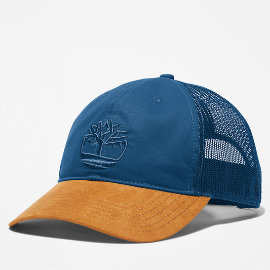 Timberland Mens Trucker Hat with a Faux-suede Brim for Men in Blue