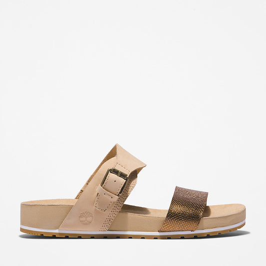 Timberland Womens Malibu Waves Slide Sandal for Women in Beige