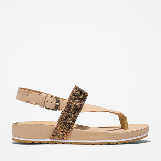 Timberland Womens Malibu Beach Flip-Flop Sandal for Women in Beige